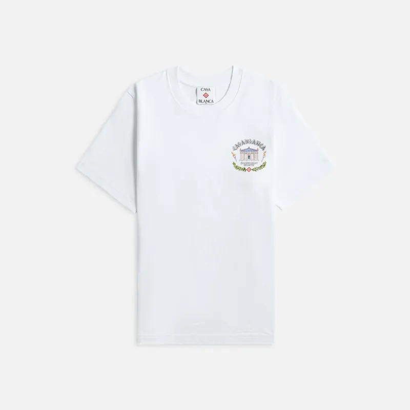 Casablanca Le Temple Du Sport Printed Tee - White sold by Kith