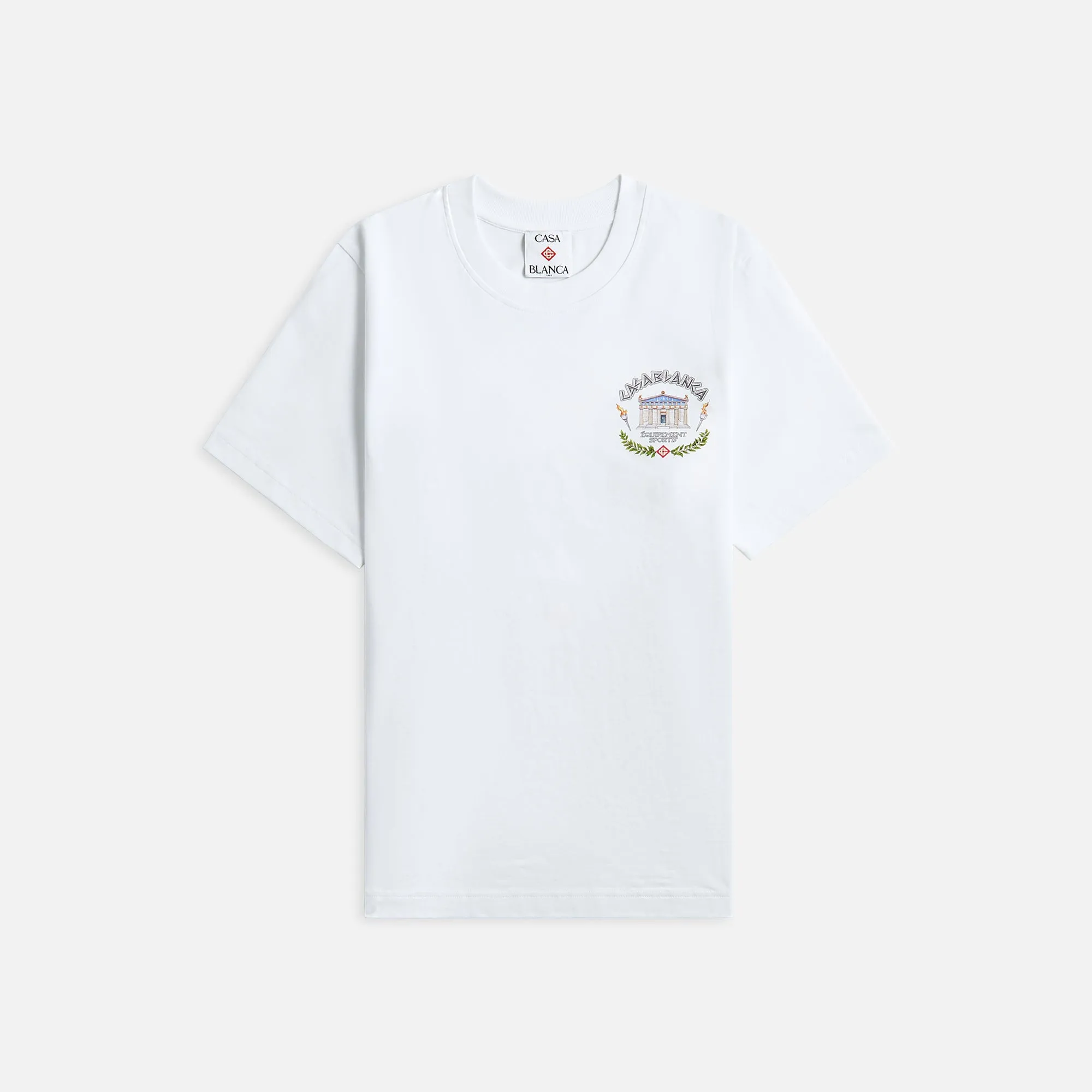 Casablanca Le Temple Du Sport Printed Tee - White sold by Kith