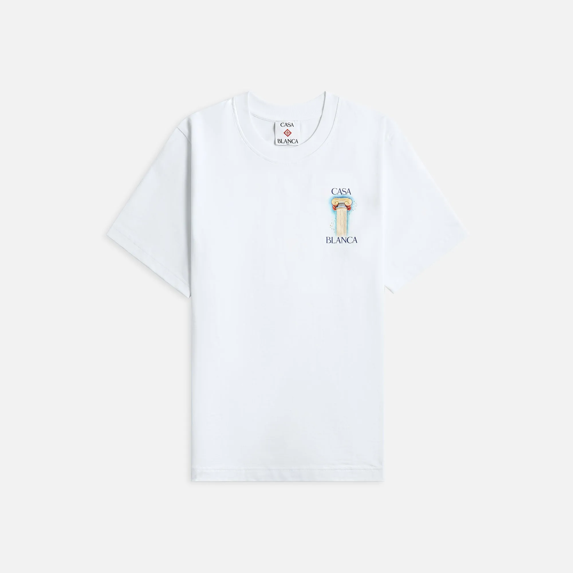 Casablanca La Colomne Printed Tee - White sold by Kith