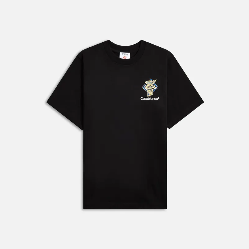 Casablanca Diamond Column Printed Tee - Black sold by Kith
