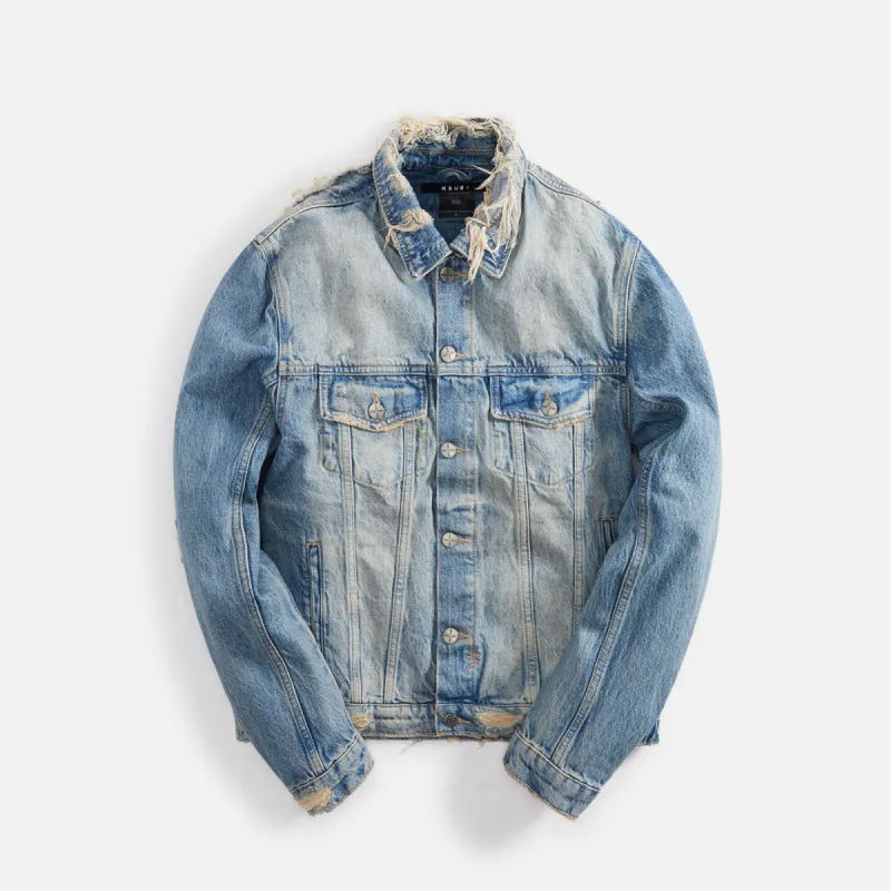 Ksubi Classic Jacket Heritage Repair - Blue sold by Kith