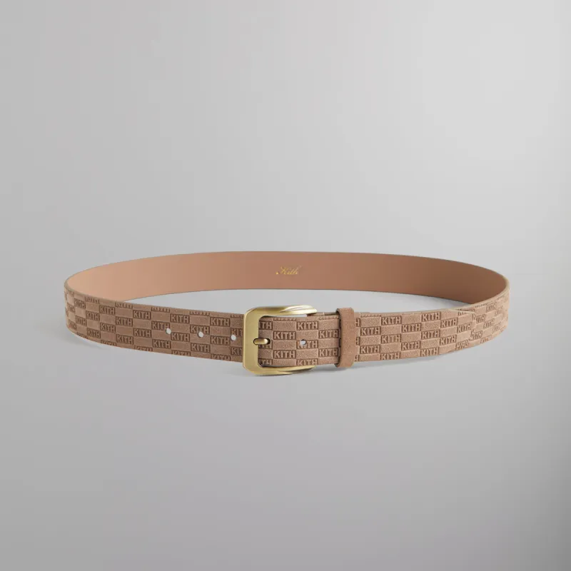 Kith Monogram Suede Leather Belt - Loft sold by Kith