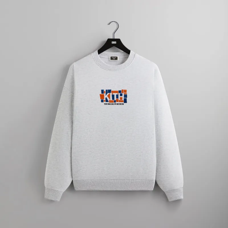 Kith for the Brooklyn Museum Exhibit Nelson Crewneck - Light Heather Grey sold by Kith