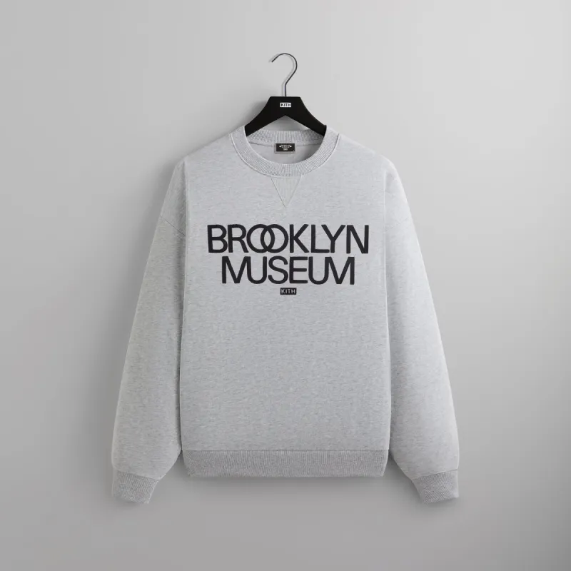 Kith for the Brooklyn Museum Nelson Crewneck - Light Heather Grey sold by Kith