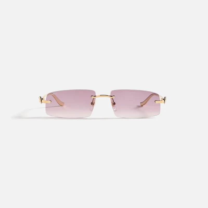 Cartier Rectangular Frames - Gold / Violet sold by Kith