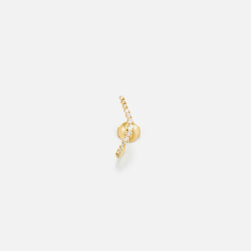 Yvonne Leon Puce Ligne Vague Diamants - Gold made by Yvonne Leon