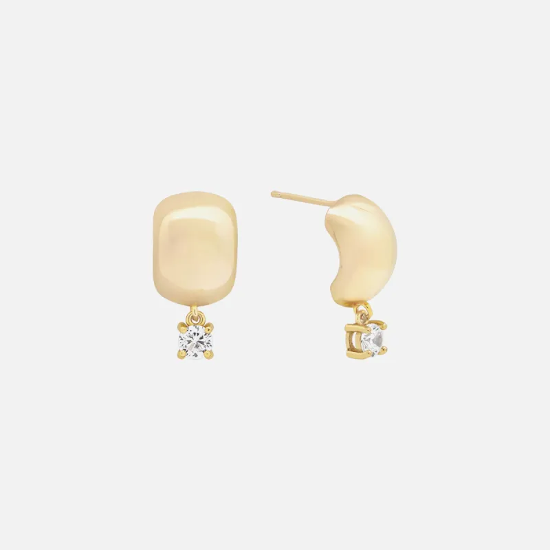 SHASHI Aoki Hoop Earring - Gold sold by Kith