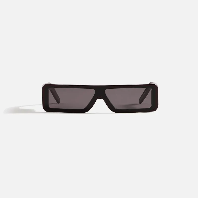 Rick Owens Sunglasses Gethshades - Mahogany Temple / Black Lens sold by Kith