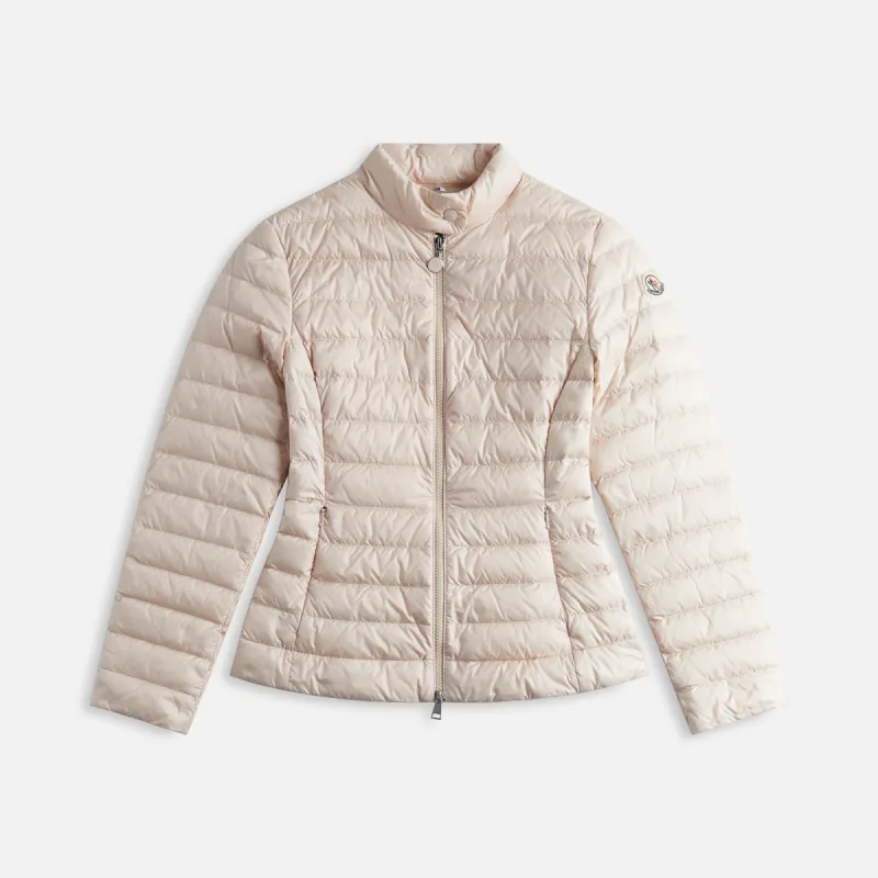 ジャケット Moncler White Abbadia puffer jacket in lacquered nylon Moncler White Abbadia puffer jacket in lacquered nylon