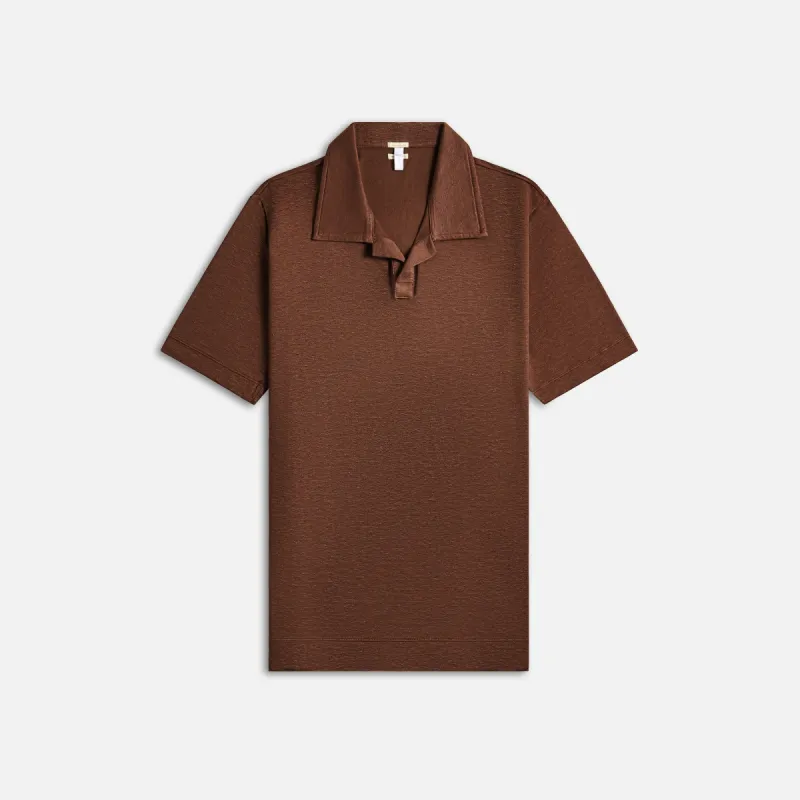 Massimo Alba Aruba Polo - Pecan sold by Kith