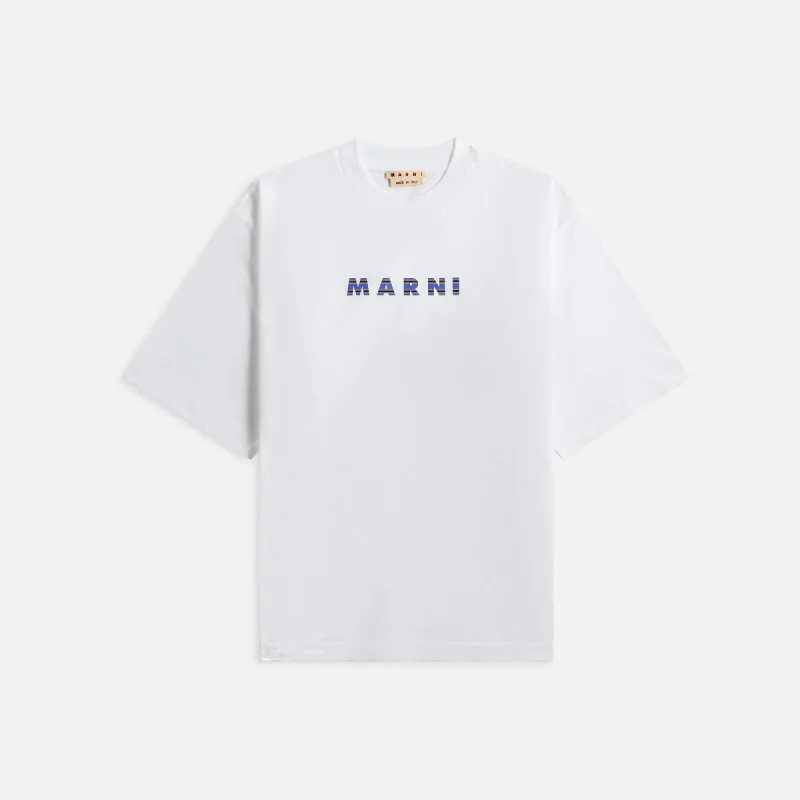 Marni Printed Pop Fields Logo Lily - White | Parallel Marni Printed Pop Fields Logo Lily - White | Parallel
