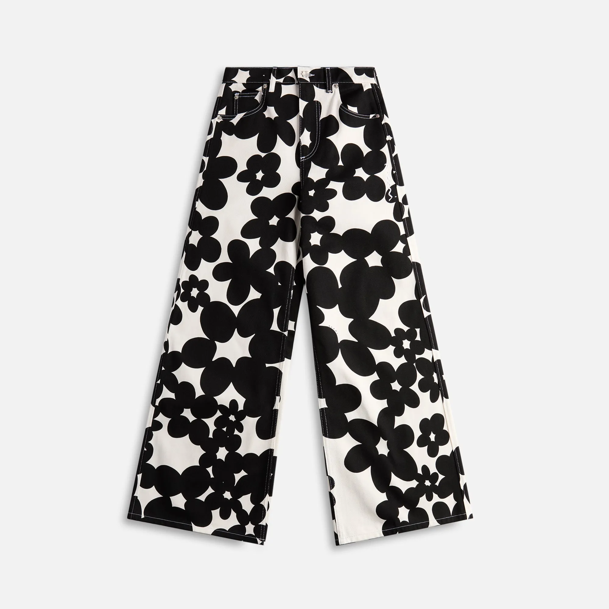 Marni Cotton Trousers - Black / White sold by Kith