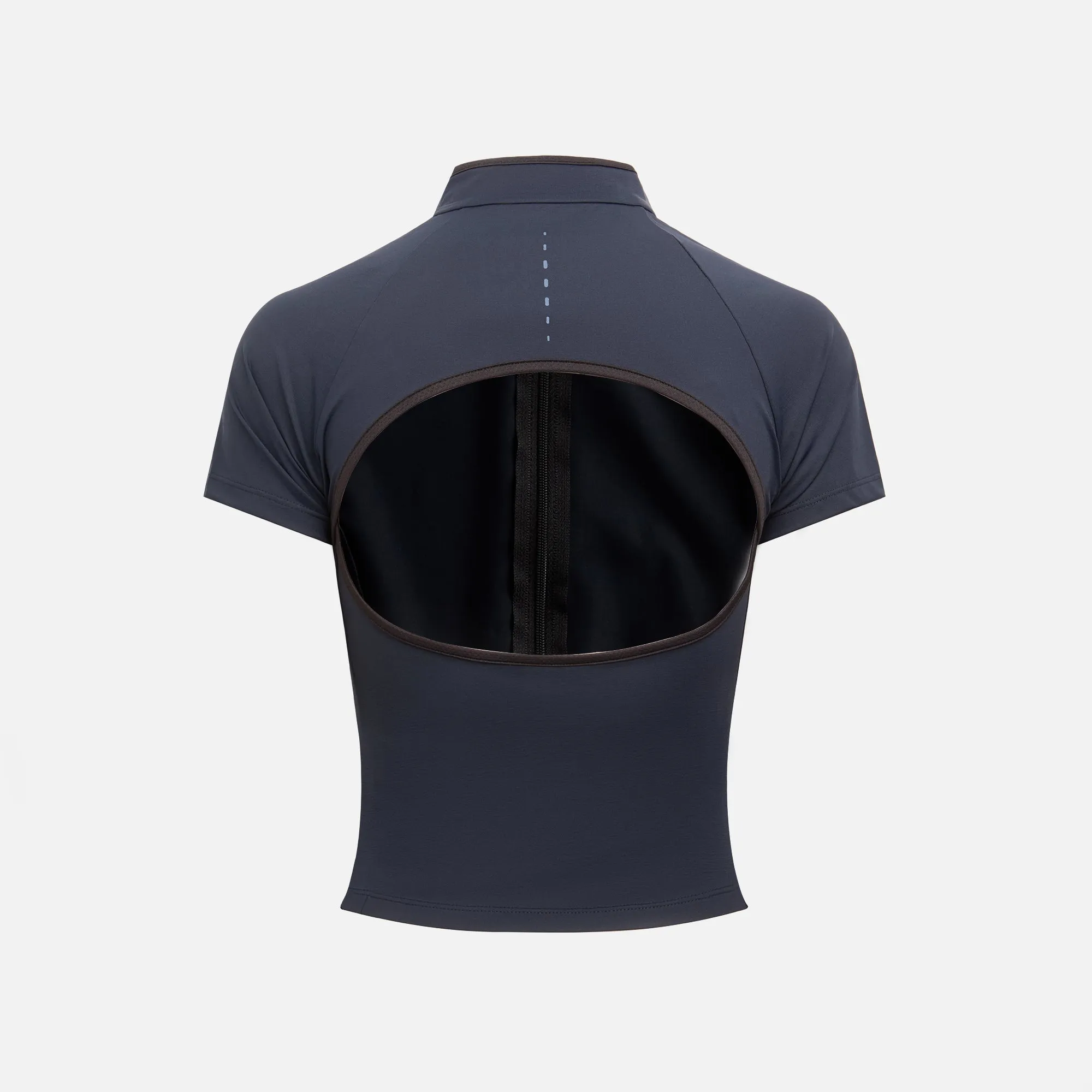 Hyein Seo Slashed Zip Top - Navy sold by Kith product image thumbnail 2