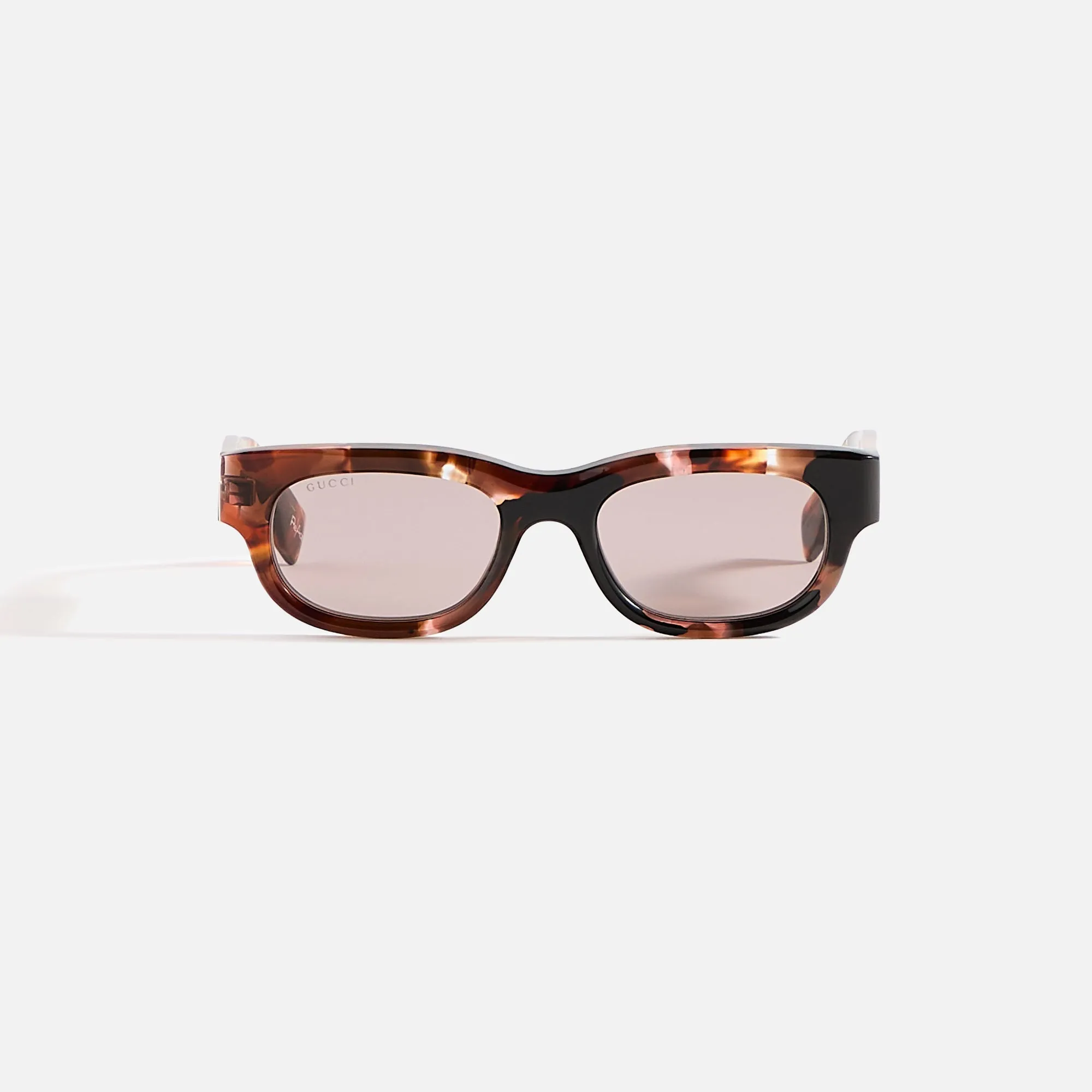 Gucci Transparent Rectangular Frames - Brown sold by Kith