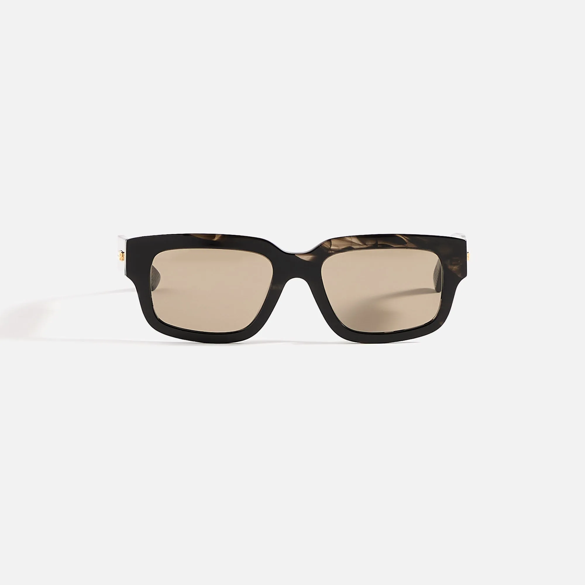 Bottega Veneta Rectangular Frames - Shiny Flamed / Black Havana sold by Kith
