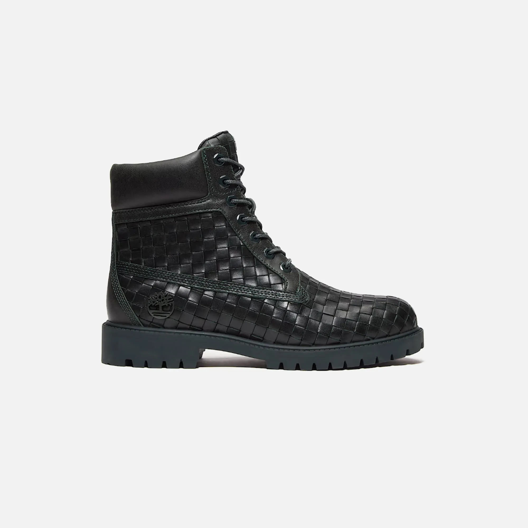 Timberland Woven 6-Inch Lace Up Full Grain Boot - Dark Green sold by Kith