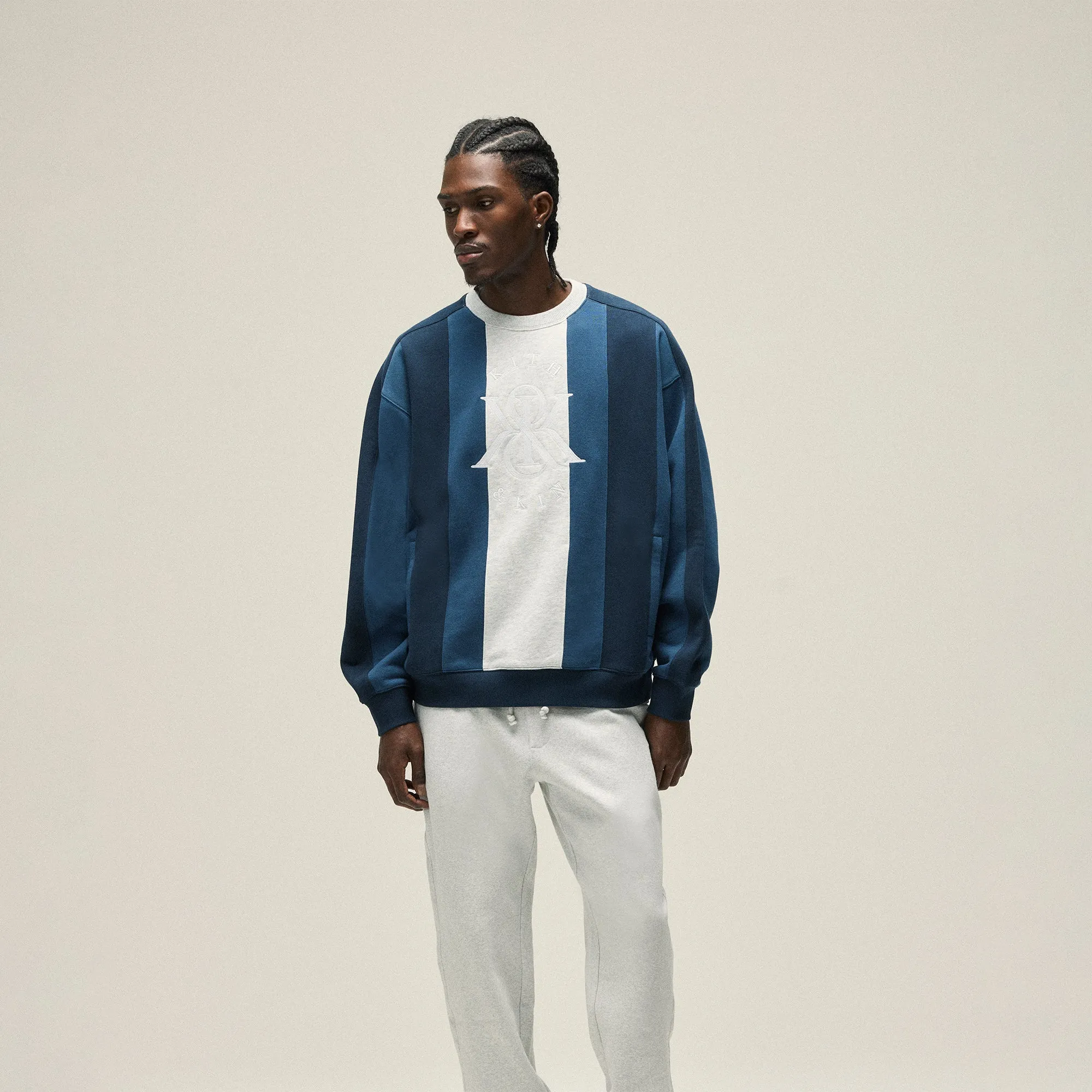 Kith Nelson Panelled Crewneck - Wave sold by Kith product image thumbnail 2
