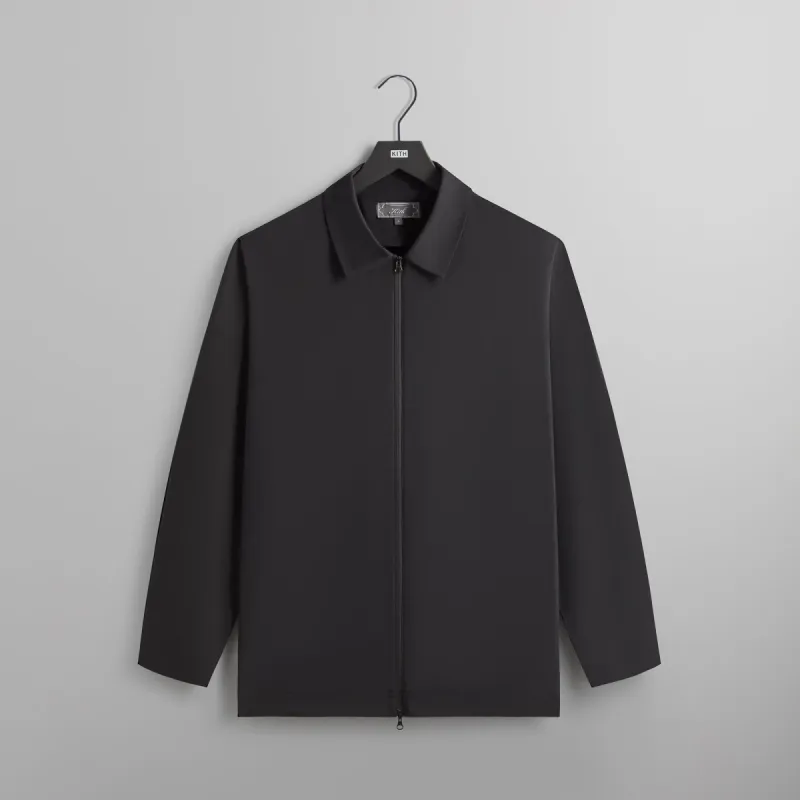Kith Kayson Full Zip Polo - Black sold by Kith