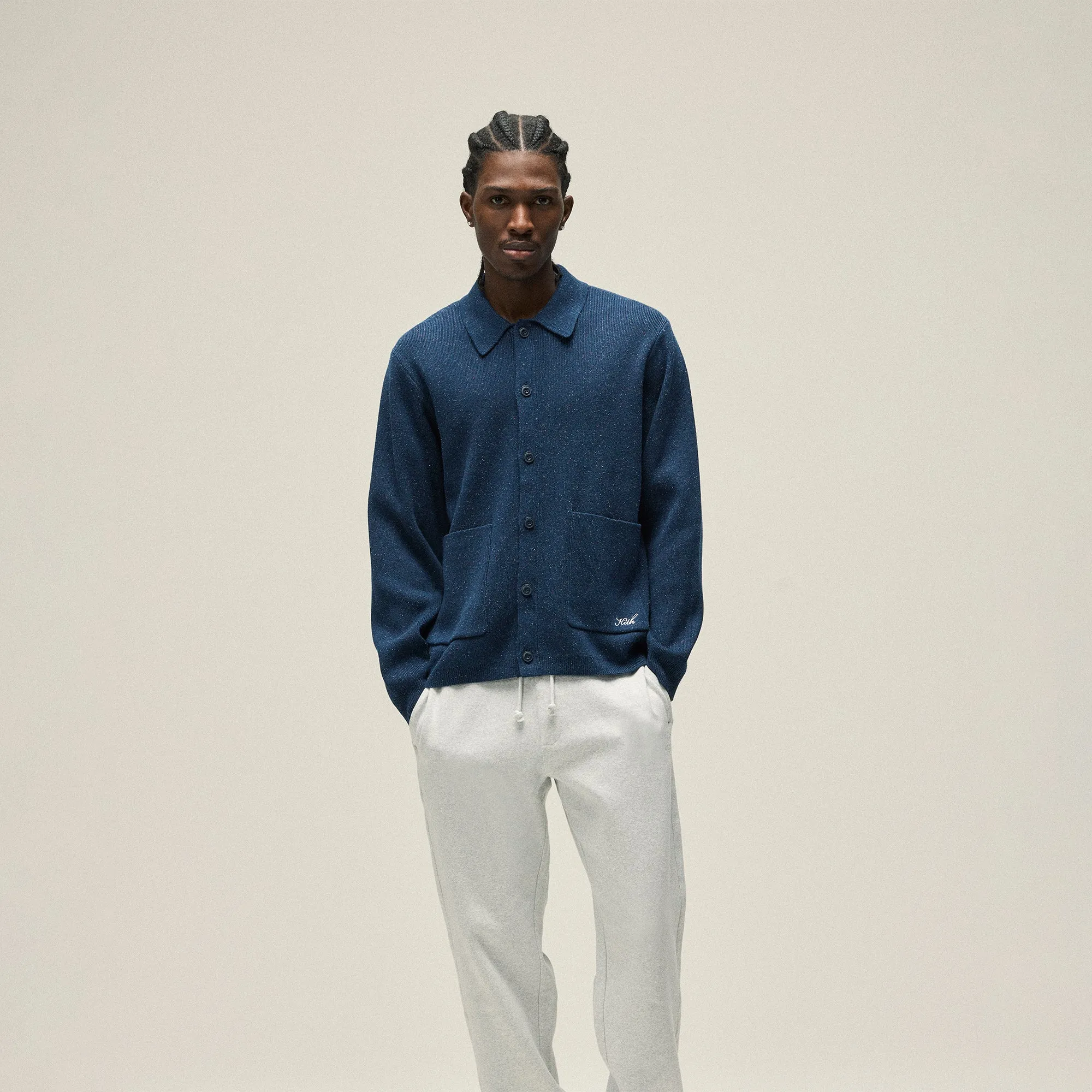 Kith Marled Knit Hastings Cardigan - Nocturnal sold by Kith product image thumbnail 2