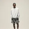 Kith Compact Knit Nelson Crewneck - Light Heather Grey sold by Kith
