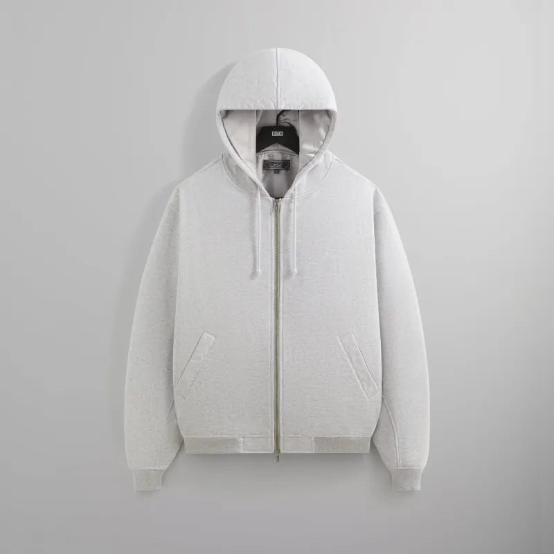 Kith Fleece Avery Hooded Bomber Jacket -  Light Heather Grey sold by Kith