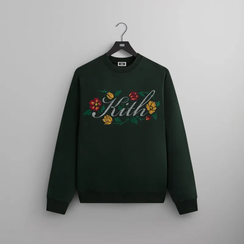 Kith Floral Script Nelson Crewneck - Stadium sold by Kith