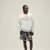 Kith Floral Script Nelson Crewneck - Light Heather Grey sold by Kith