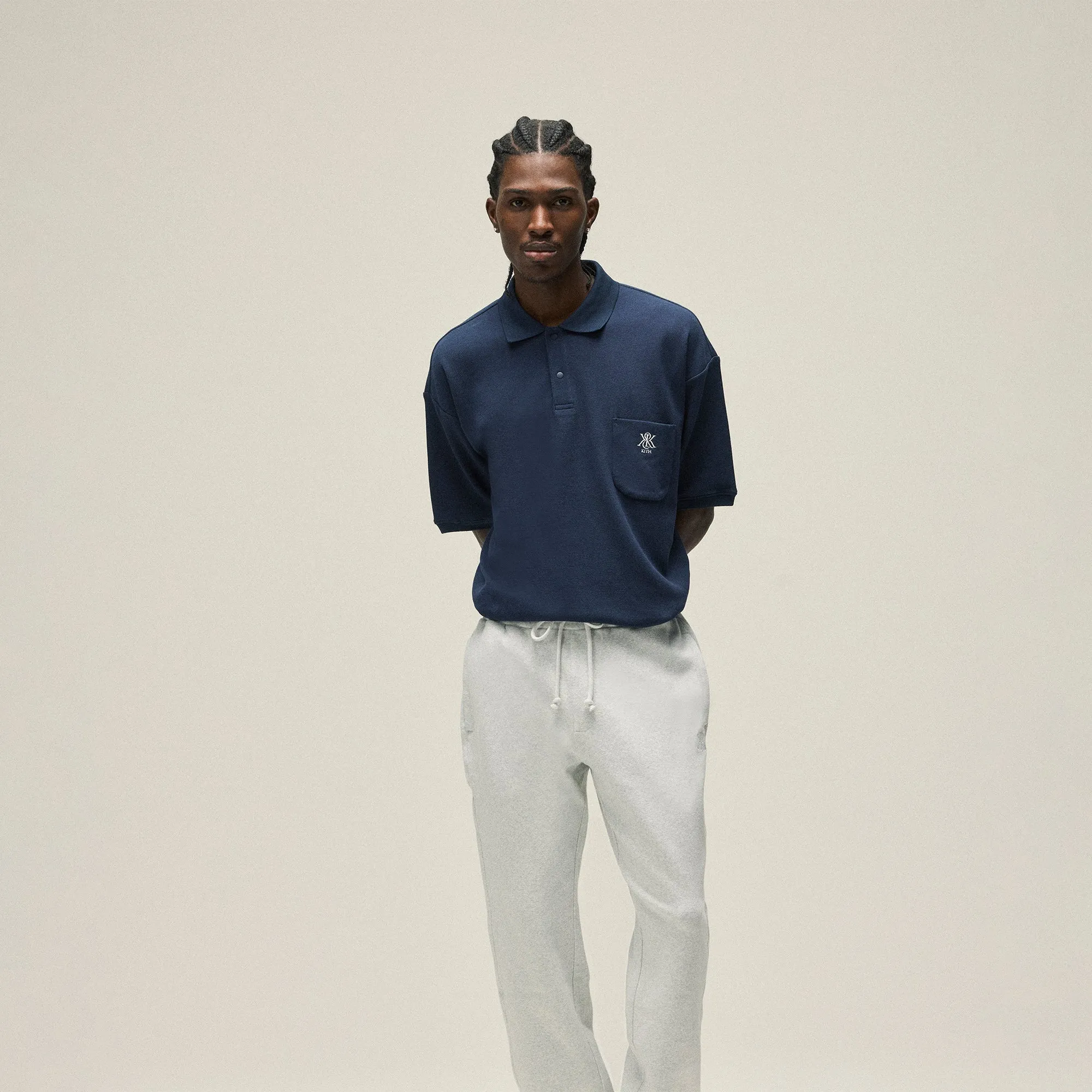 Kith Compact Knit Williams I Sweatpant - Light Heather Grey sold by Kith product image thumbnail 2