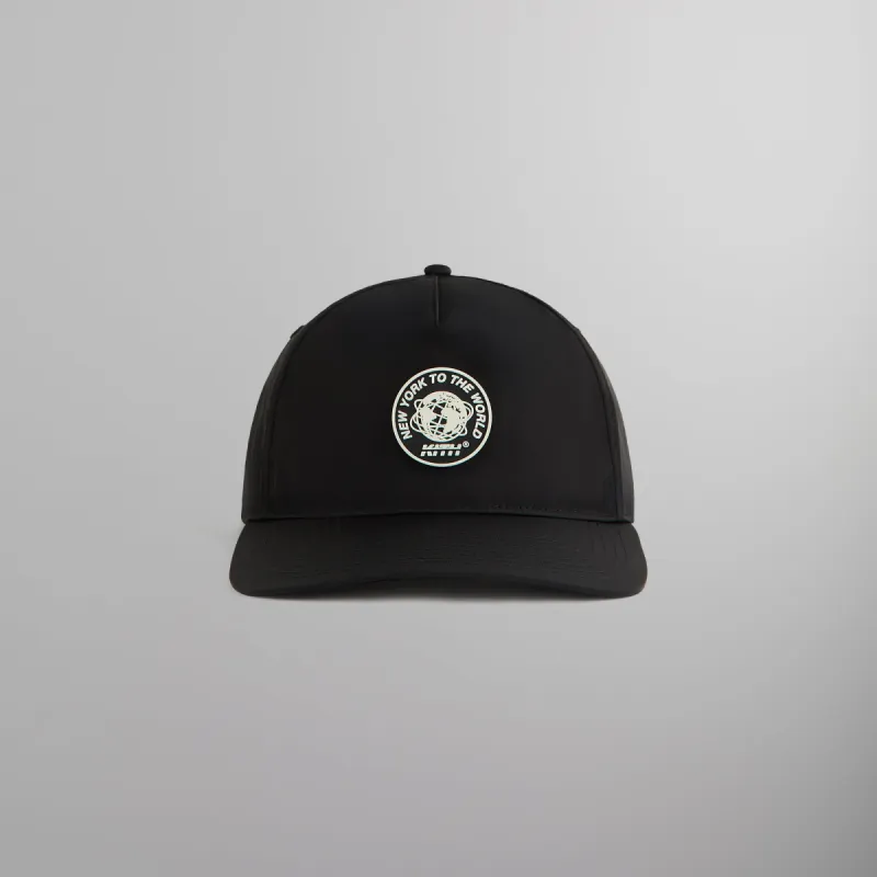 Kith Wrinkle Nylon Bay Low Pinch Crown Cap - Black sold by Kith
