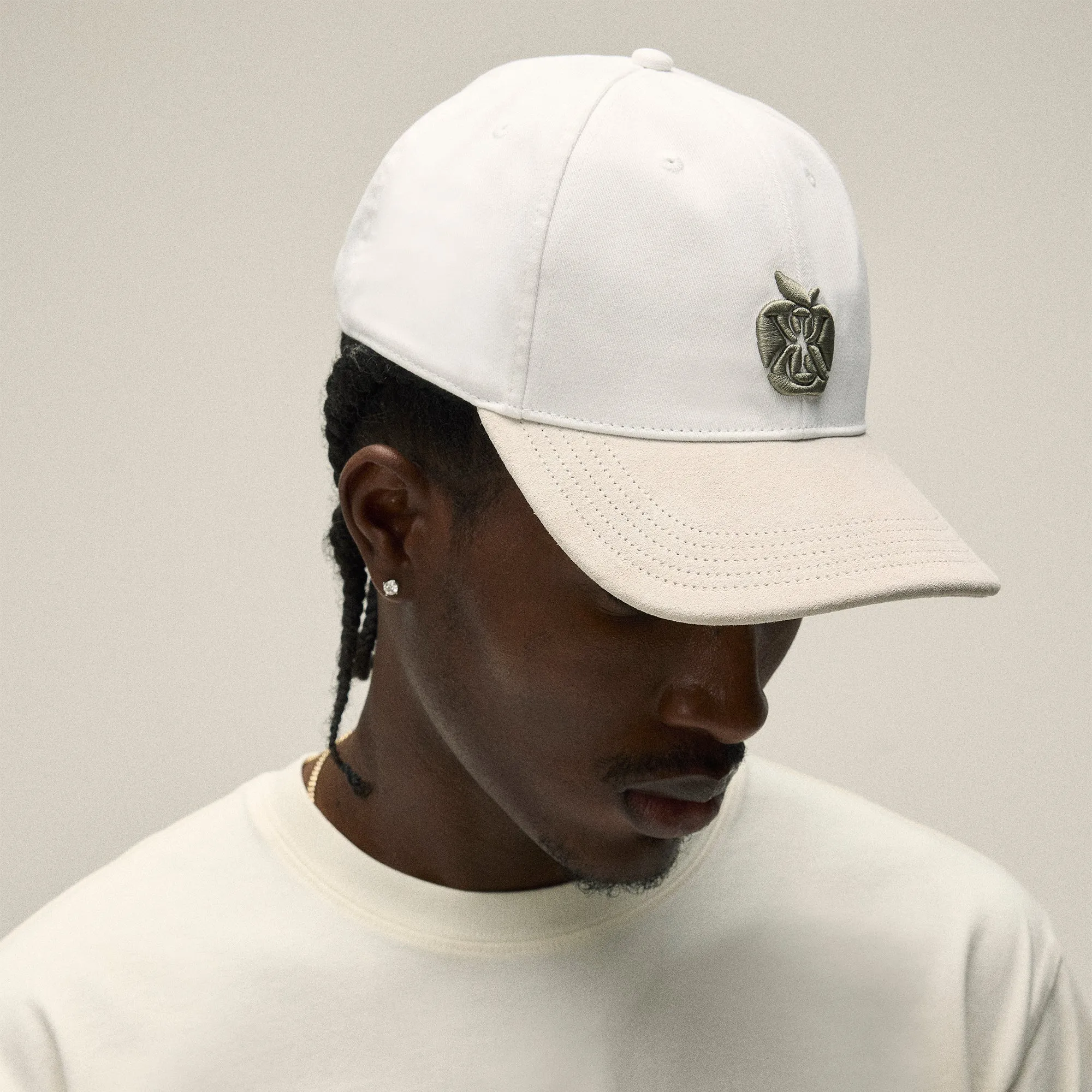 Kith Two-Tone Suede Brim Aaron Classic Cap - White sold by Kith product image thumbnail 3
