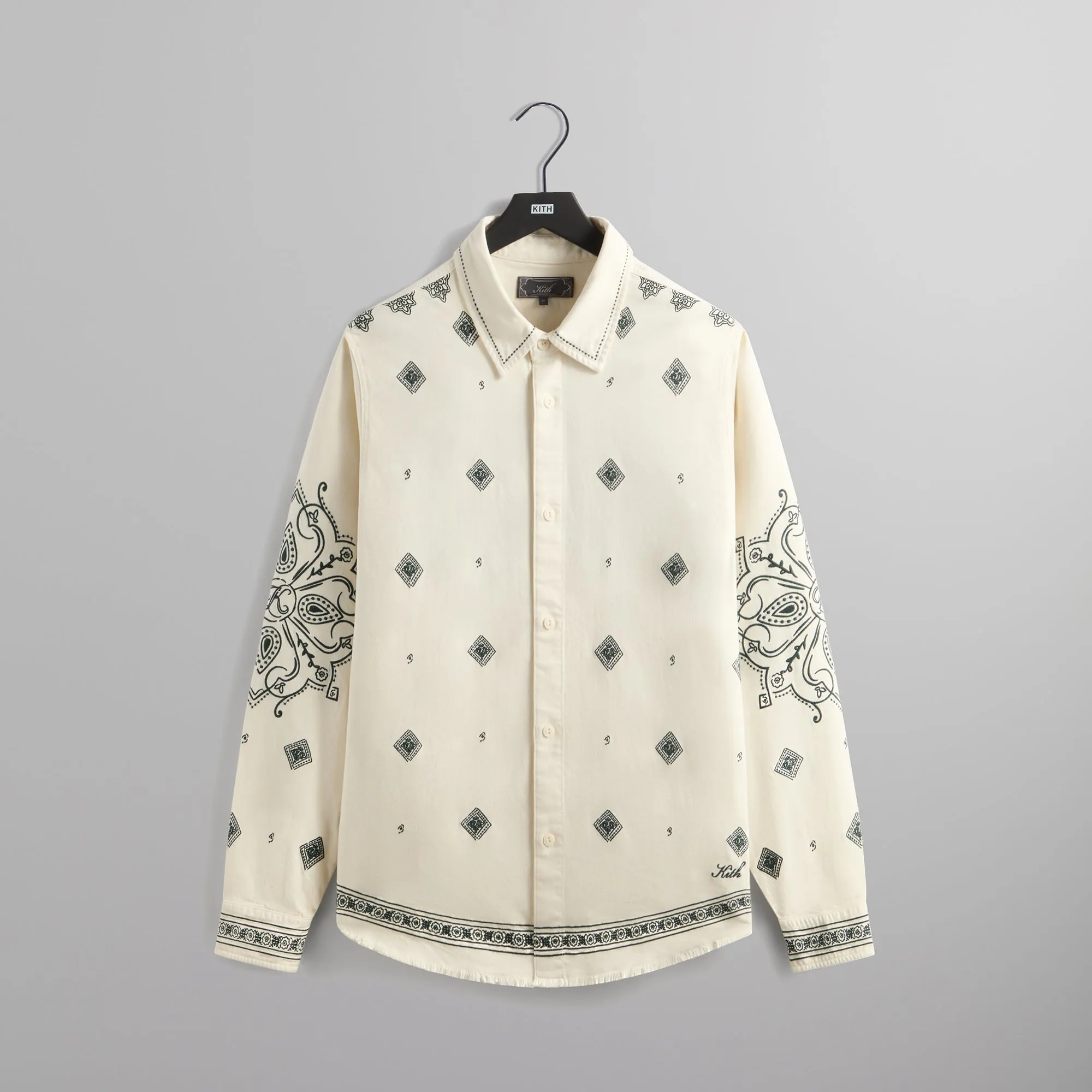 Kith Raw Hem Denim Apollo Shirt - Stadium sold by Kith