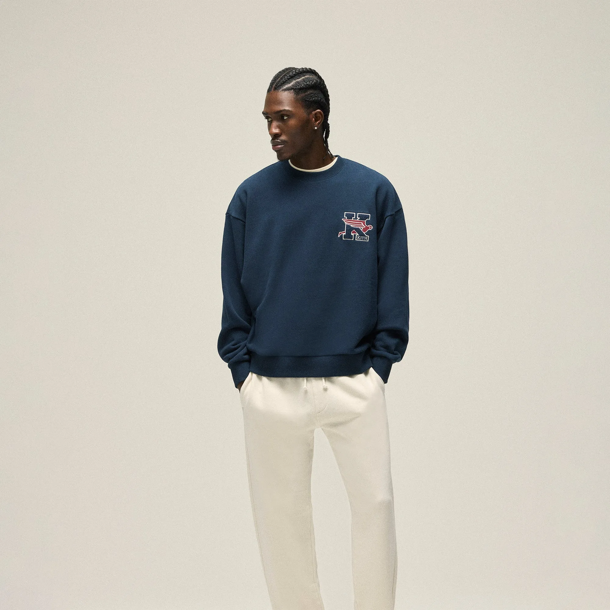 Kith Flight Logo Nelson Crewneck - Nocturnal sold by Kith product image thumbnail 2