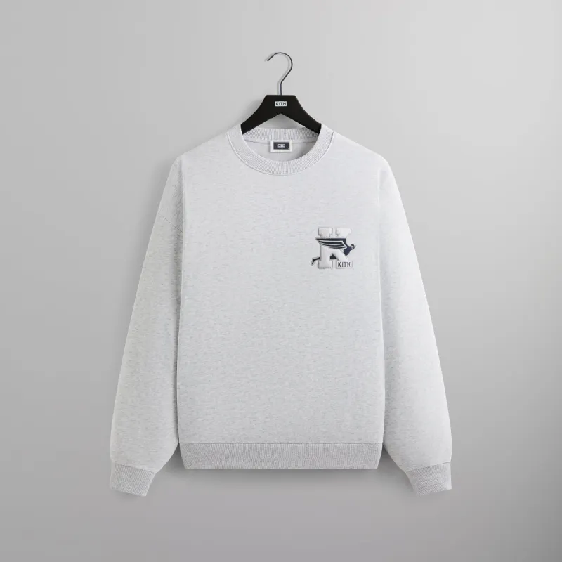 Kith Flight Logo Nelson Crewneck - Light Heather Grey sold by Kith