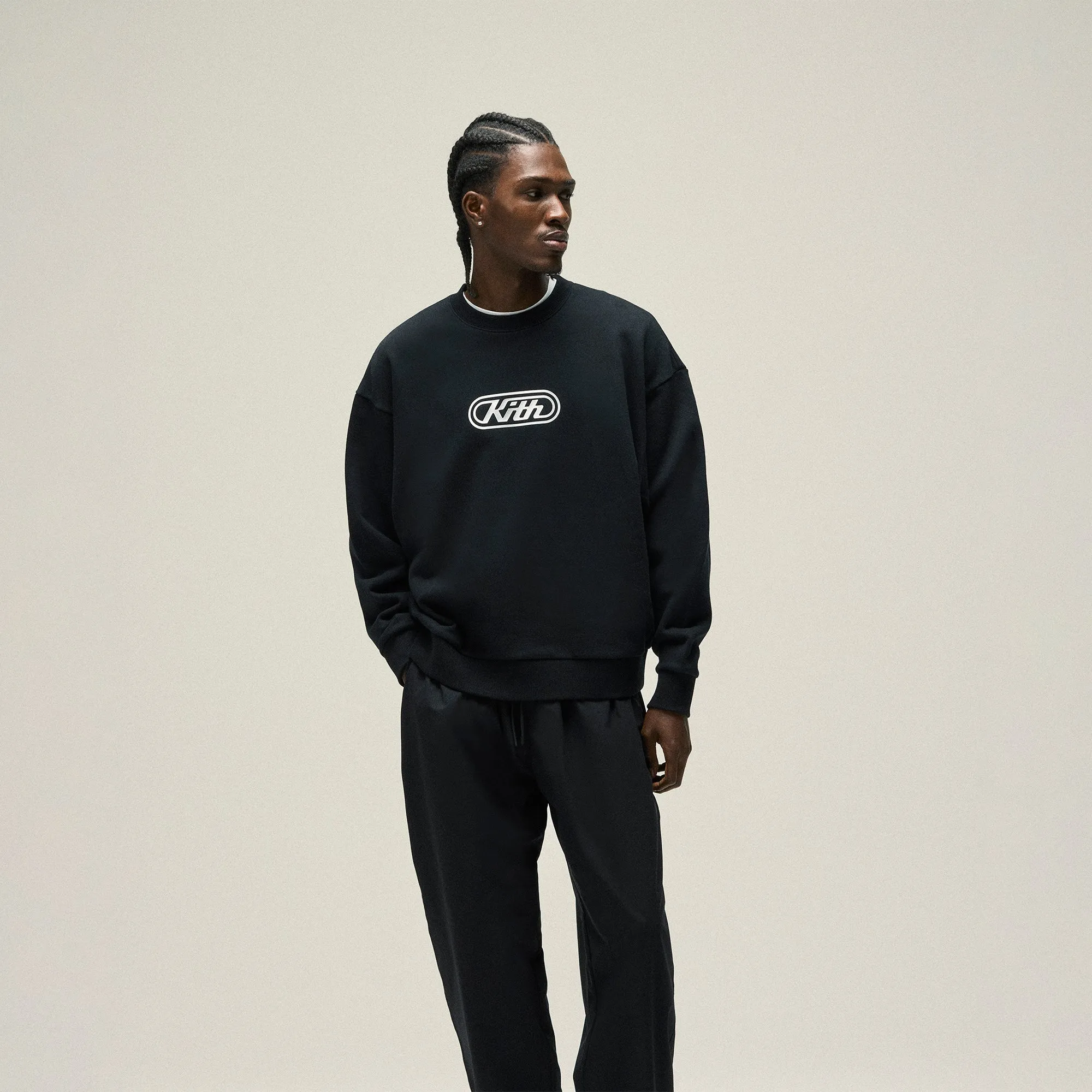 Kith Vortex Logo Nelson Crewneck - Black sold by Kith product image thumbnail 2