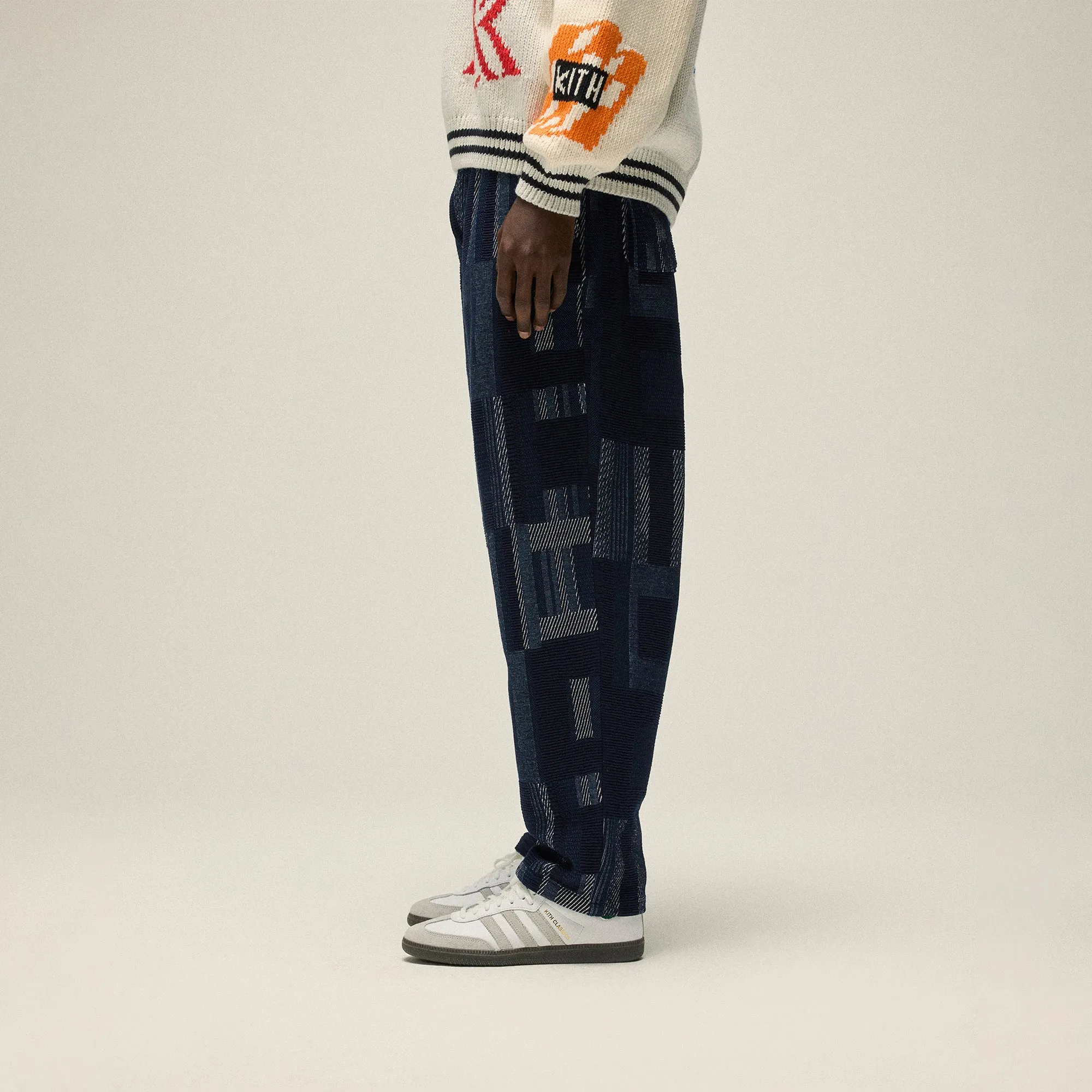 Kith Geometric Knit Elmhurst Pant - Nocturnal sold by Kith product image thumbnail 4