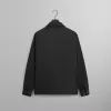 Kith Long Sleeve Boxy Collared Overshirt - Black sold by Kith