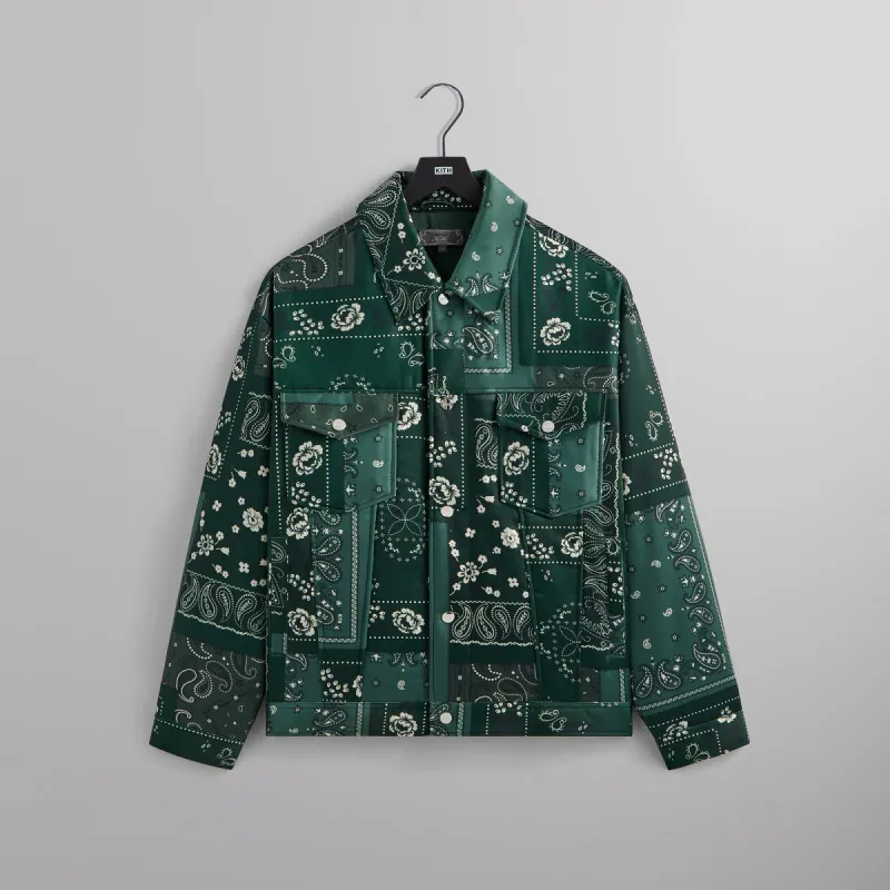 Kith Puffed Jase Satin Trucker Jacket - Stadium sold by Kith