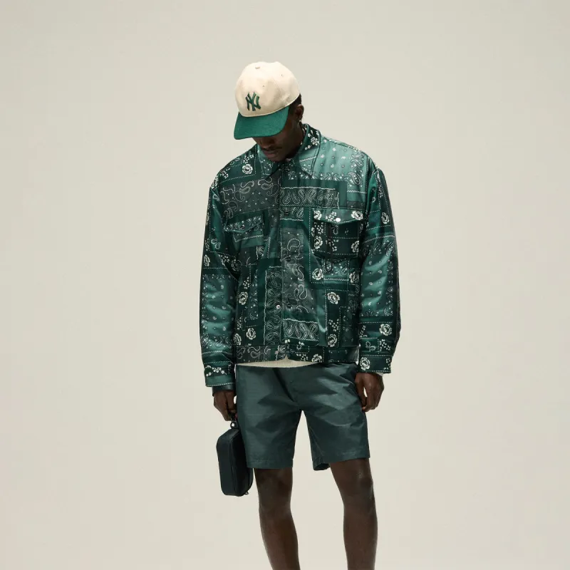 Kith Puffed Jase Satin Trucker Jacket - Stadium | Parallel Kith Puffed Jase Satin Trucker Jacket - Stadium | Parallel
