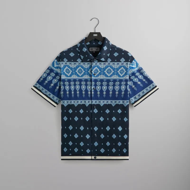 Kith Printed Mesh Woodpoint Shirt - Nocturnal sold by Kith