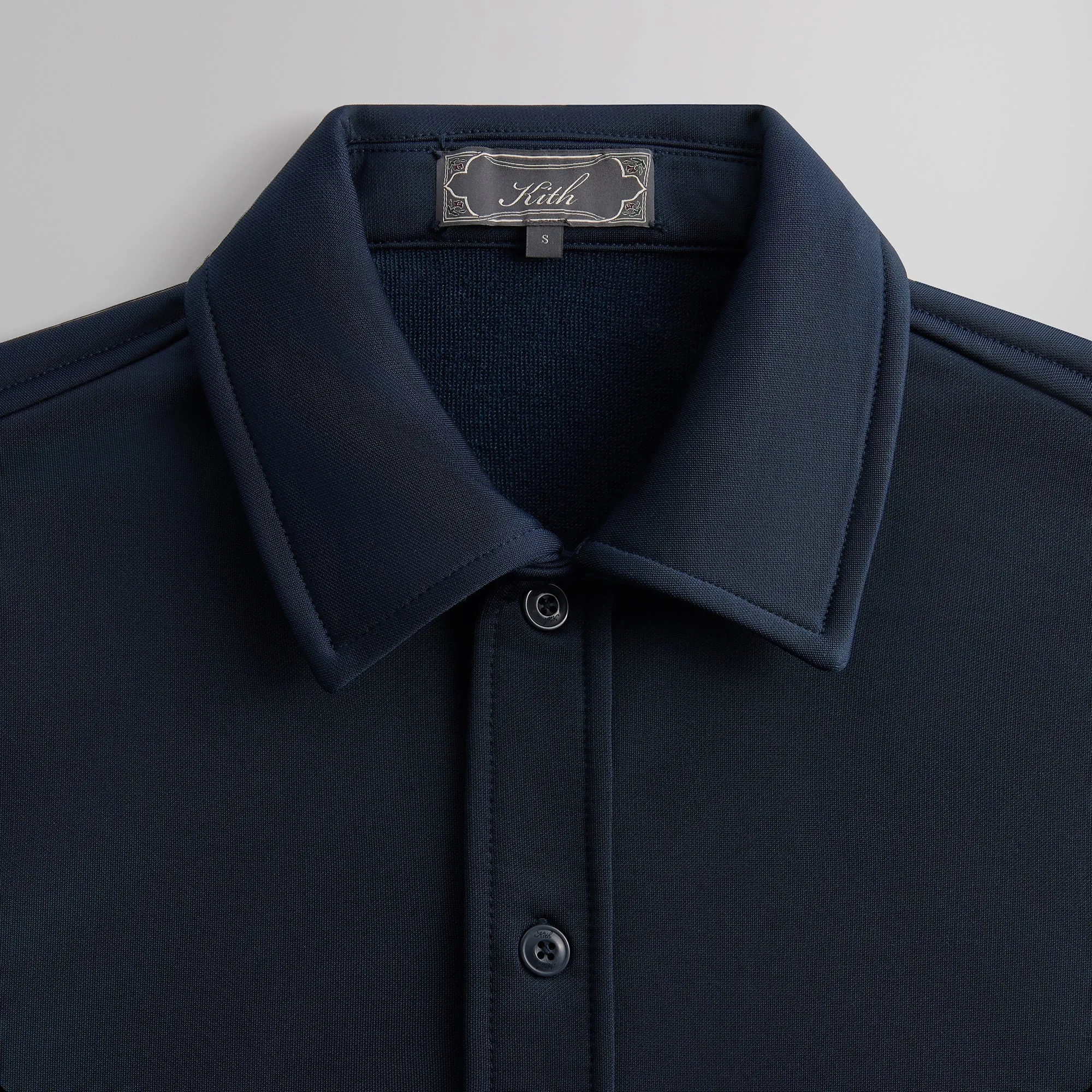 Kith Long Sleeve Boxy Collared Overshirt - Nocturnal sold by Kith product image thumbnail 4