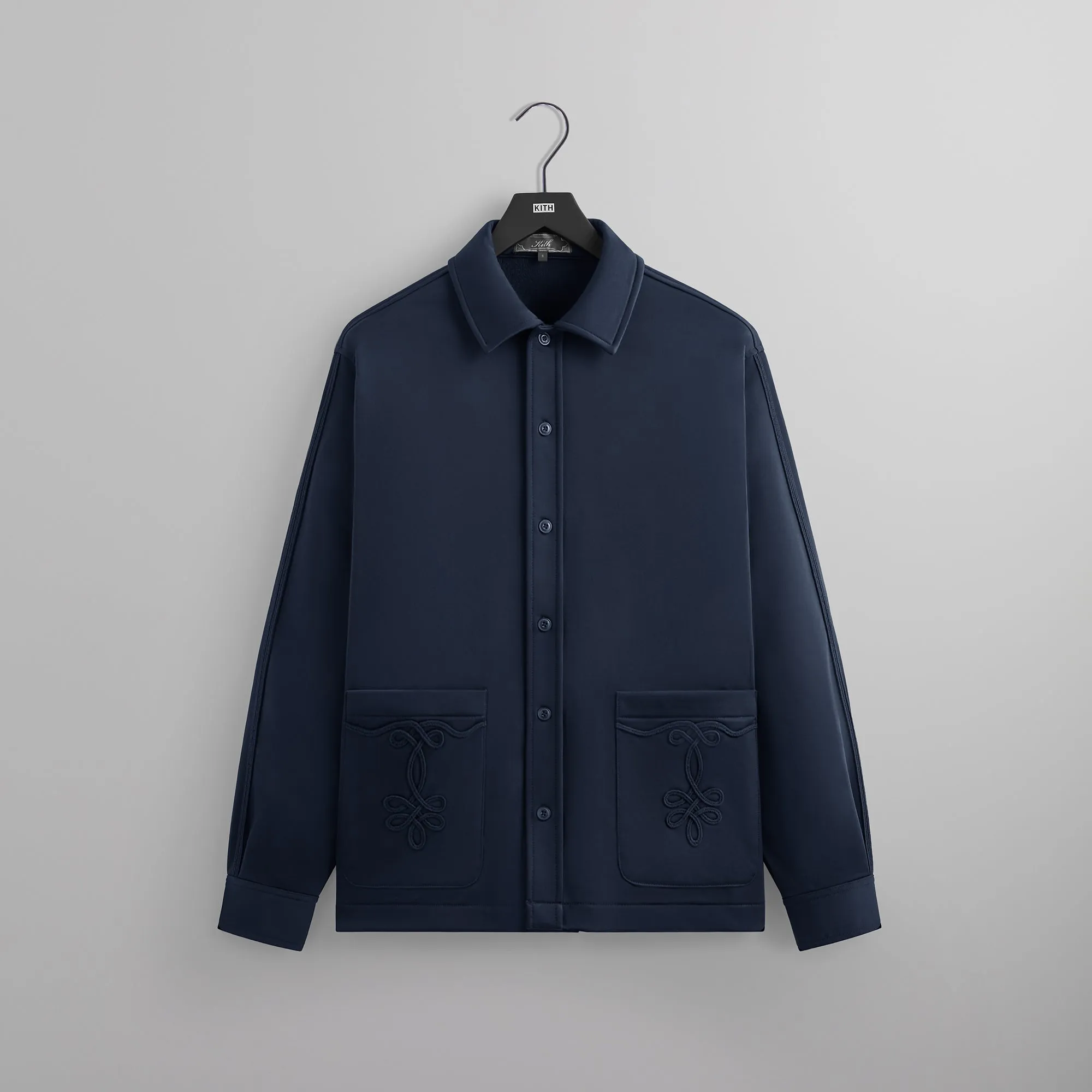 Kith Long Sleeve Boxy Collared Overshirt - Nocturnal sold by Kith