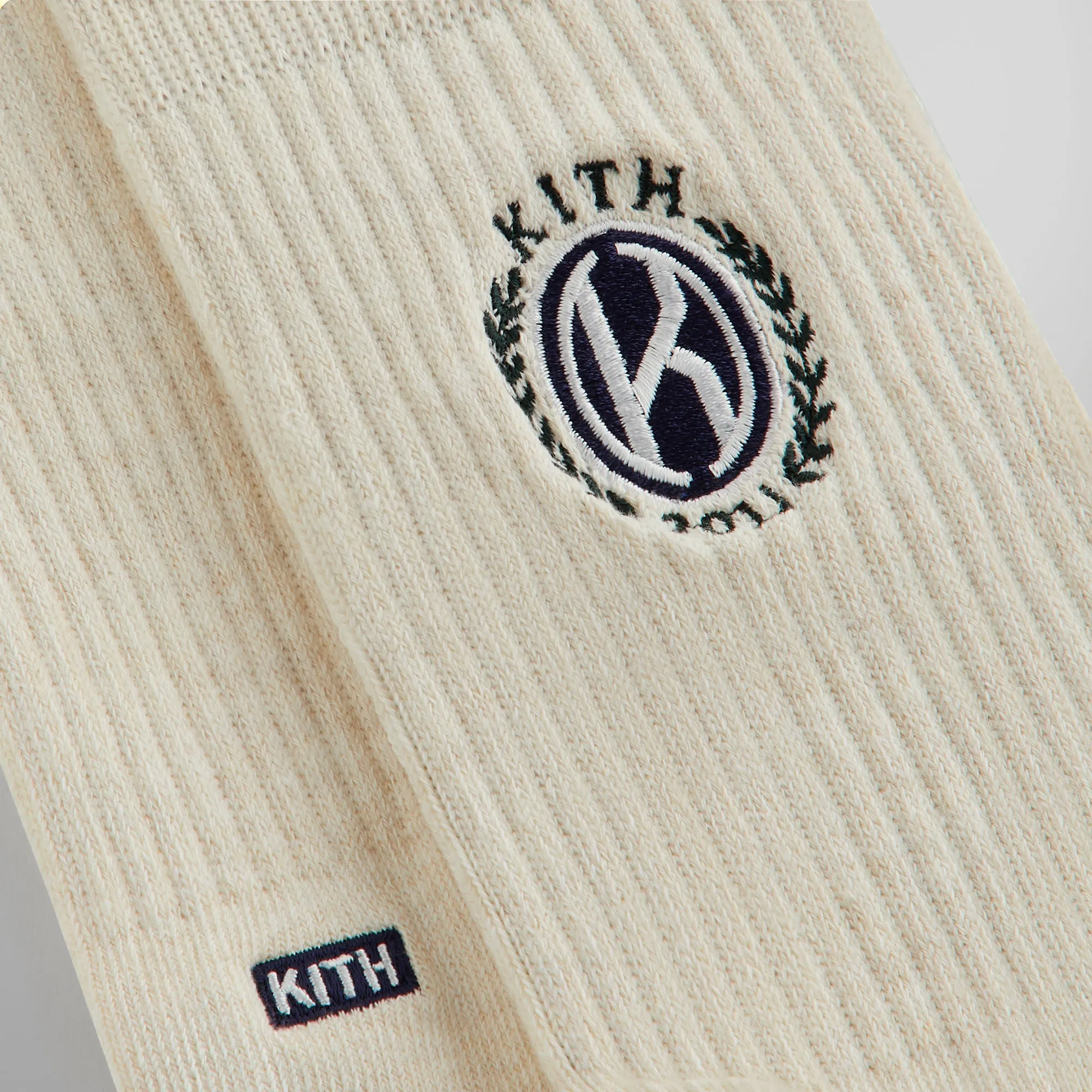Kith Embroidered Crest Crew Sock - Sandrift sold by Kith product image thumbnail 3