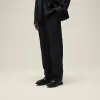 &Kin Kylan Pleater Trouser - Black sold by Kith