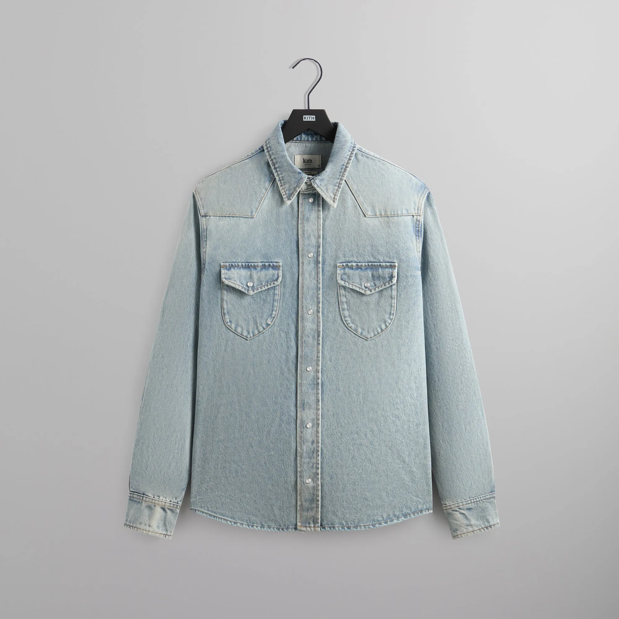 Kith Webster Denim Shirt - Light Indigo sold by Kith