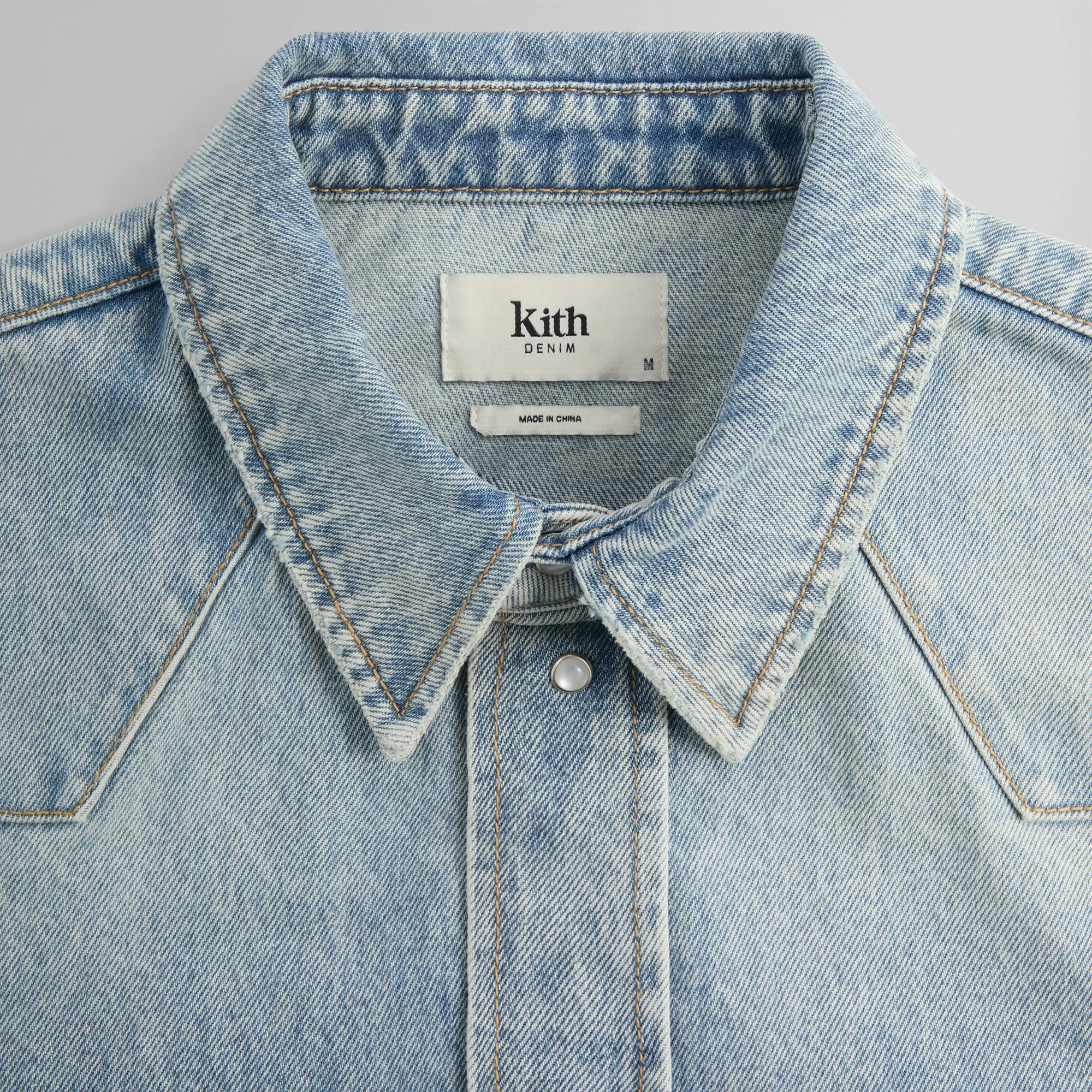 Kith Webster Denim Shirt - Light Indigo sold by Kith product image thumbnail 5
