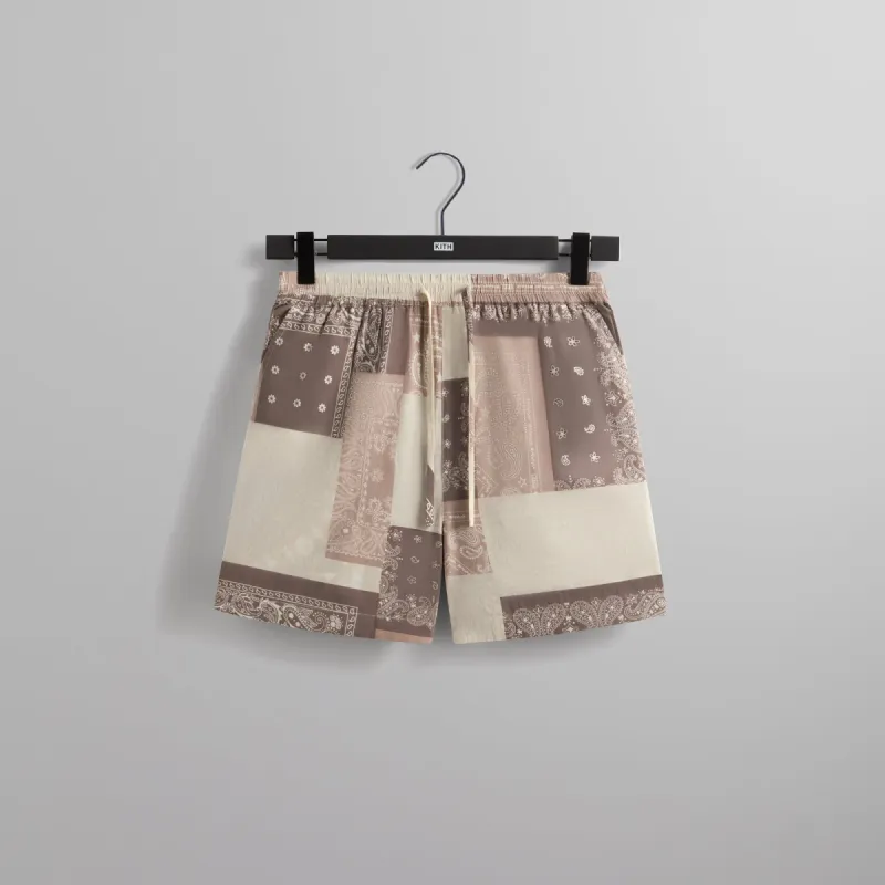 Kith Washed Cotton Bandana Active Short - Overcast sold by Kith