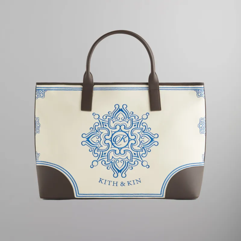 Kith Embroidered Canvas Tote - Sandrift sold by Kith
