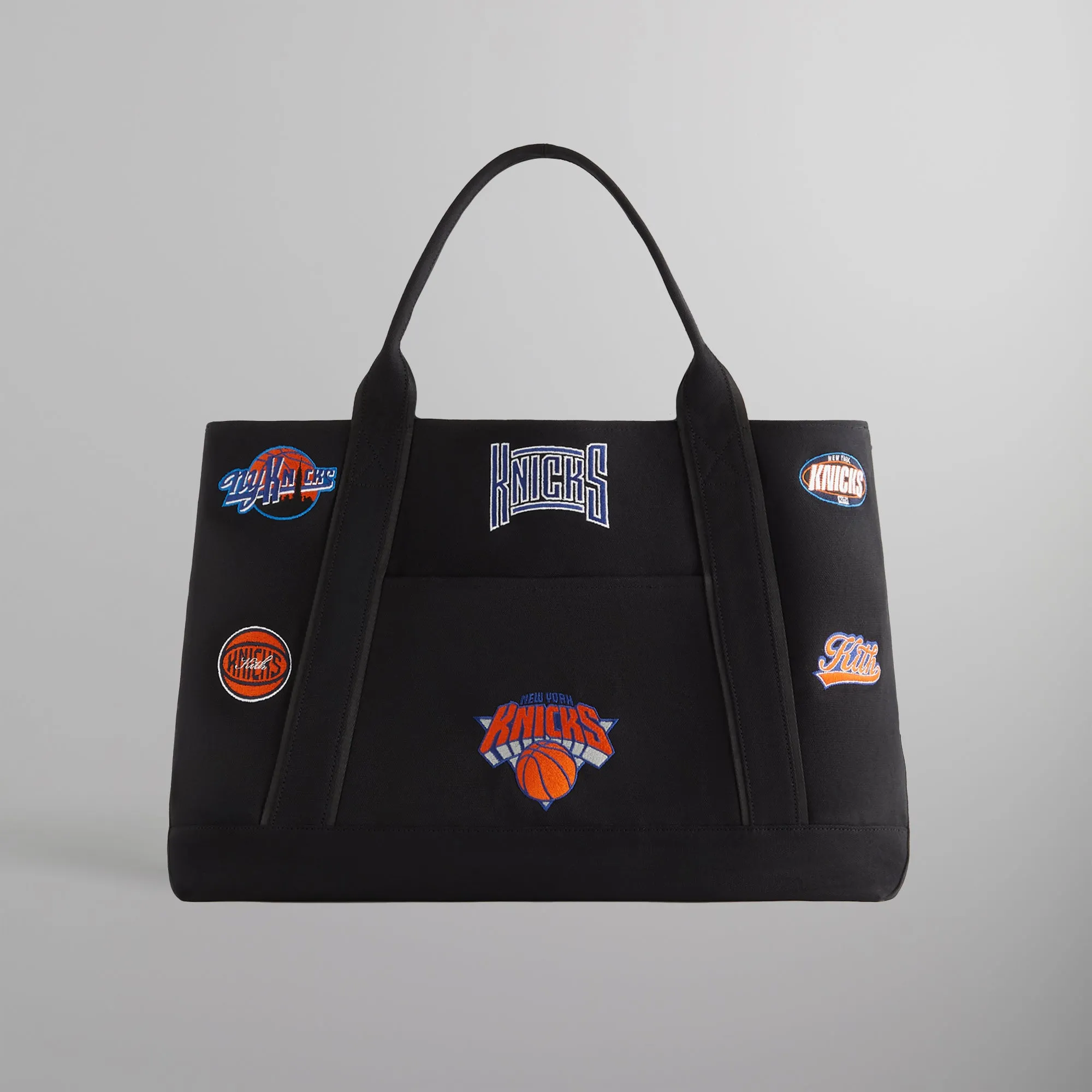 Kith for the New York Knicks All Over Embroidered Canvas Tote - Black sold by Kith