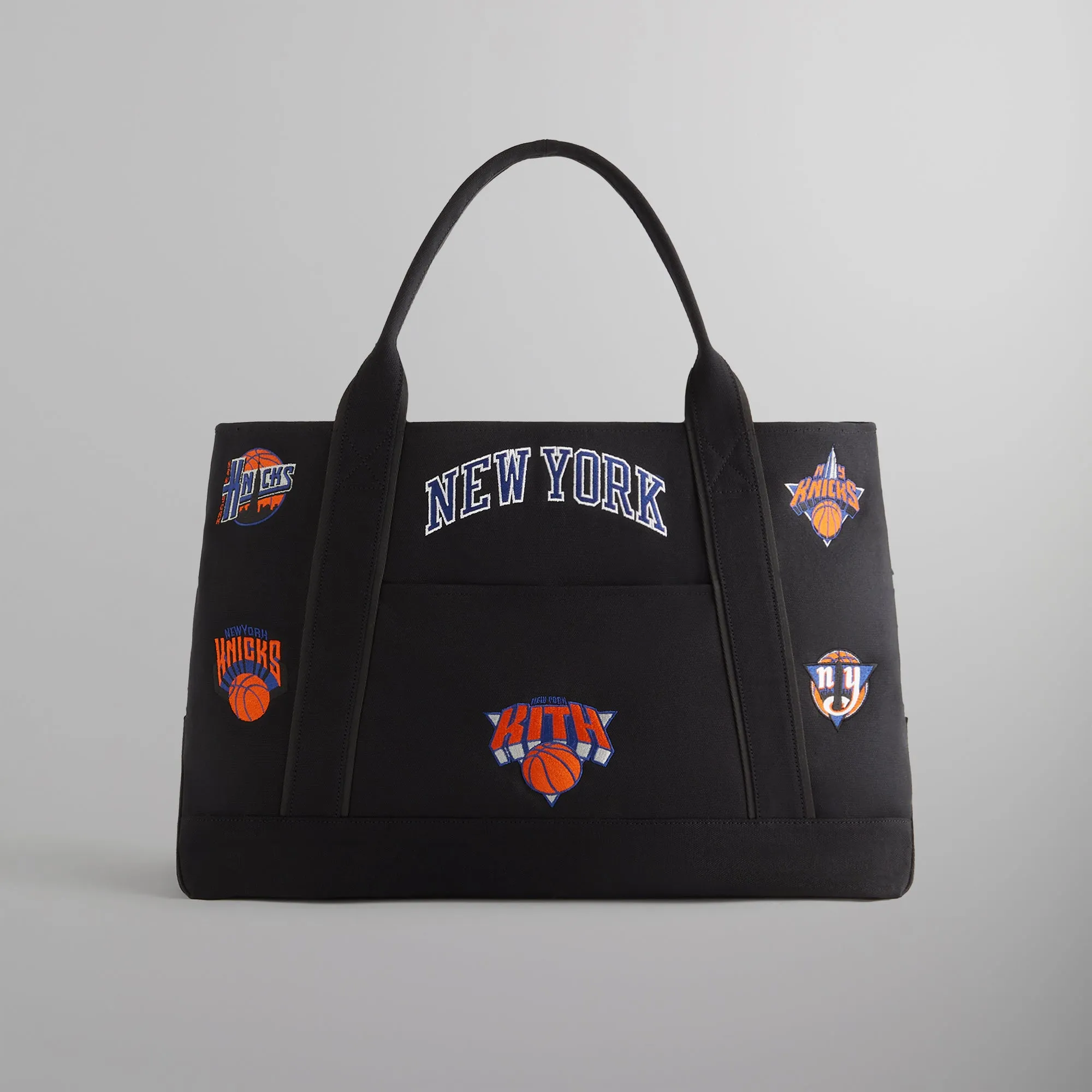 Kith for the New York Knicks All Over Embroidered Canvas Tote - Black sold by Kith product image thumbnail 4
