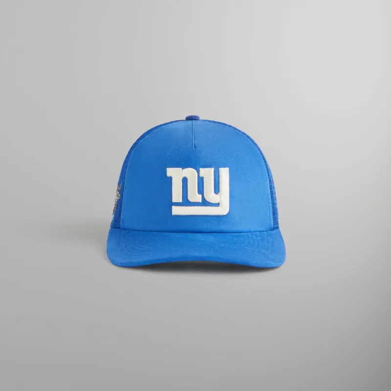Kith & '47 for the New York Giants Microsuede Franchise LS Trucker Hat - Royal sold by Kith